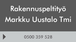 Tmi Rakennuspeltityö Markku Uustalo logo